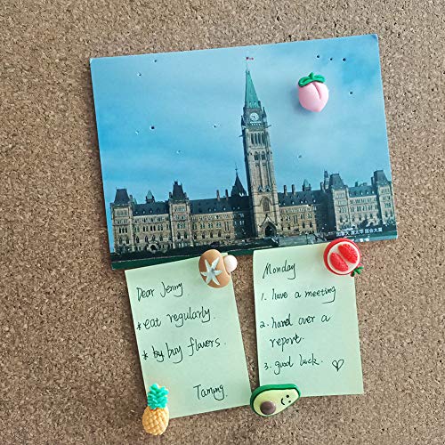 Xqingmei Fruit Vegetables Push Pins 40 Pcs Drawing Pins Thumbtack Decorative Push Pins For Cherry,Broccoli,Pine Nut,Avocado,Strawberry,Orange,Pomegranate,Pineapple,Mushroom,Peach(Mix) #TOP5