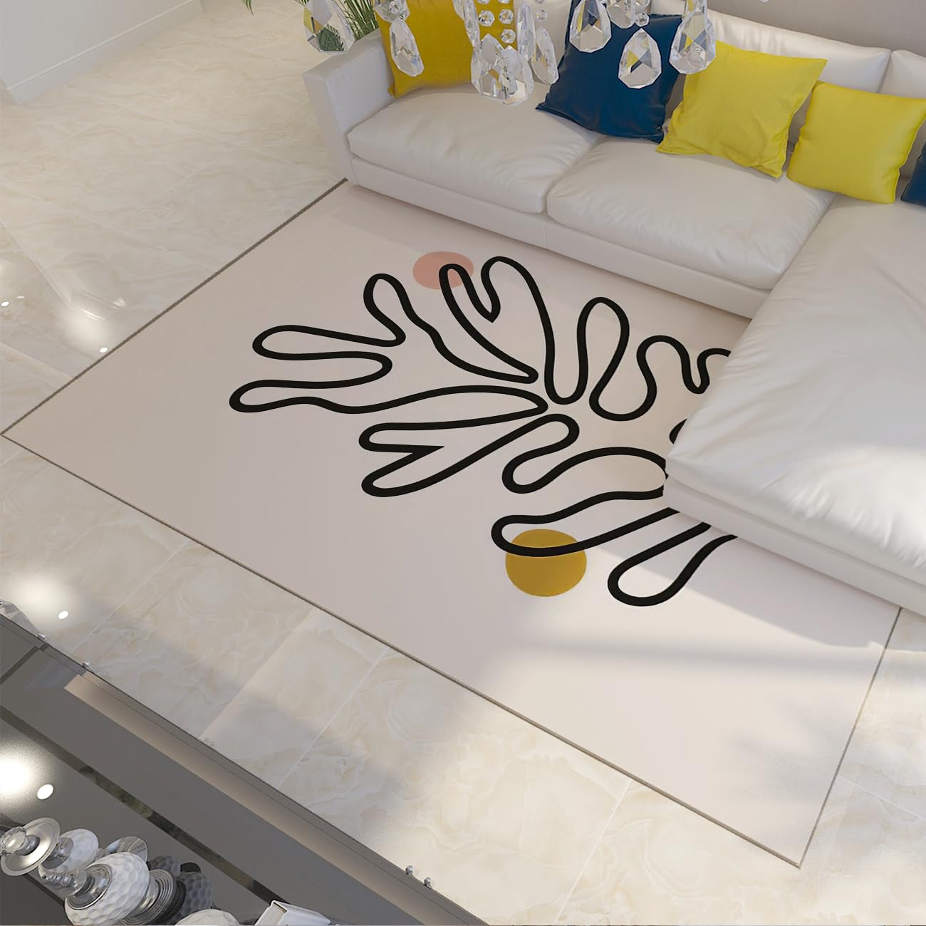Tapis Henri Matisse grand format lavable pour salon et salle de bain
