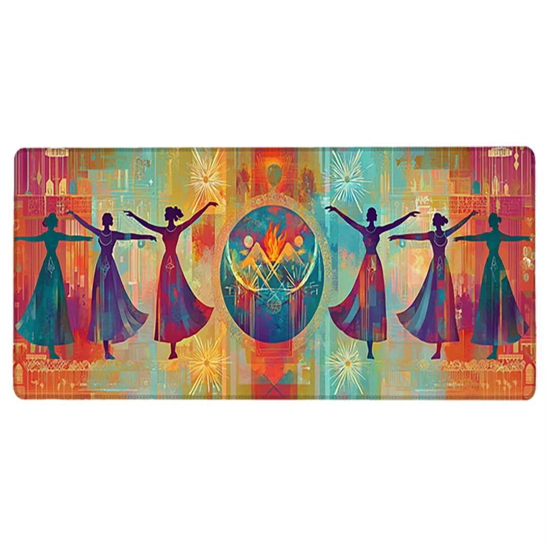 Podkładka pod mysz XXL retro, duża podkładka pod mysz dla graczy, 1600 x 800 x 3 mm, kolorowa podkładka pod mysz ze szwami na krawędziach, ponadwymiarowa, antypoślizgowa gumowa podkładka pod mysz