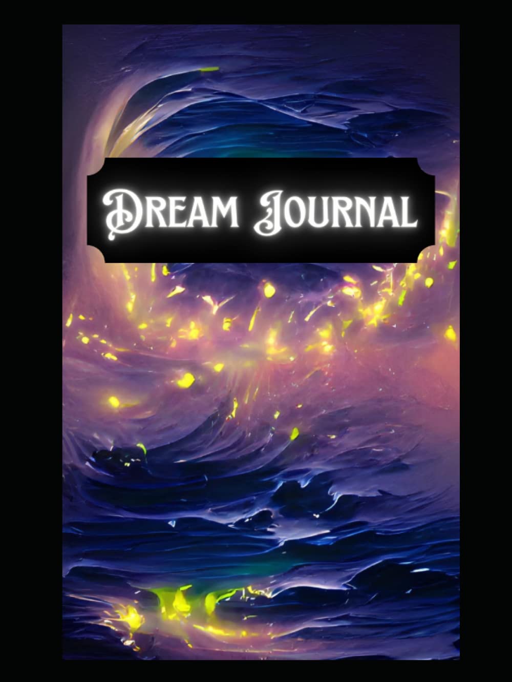 Colorful Original Design Dream Journal with lined Moon and Star Celestial Designed Interior