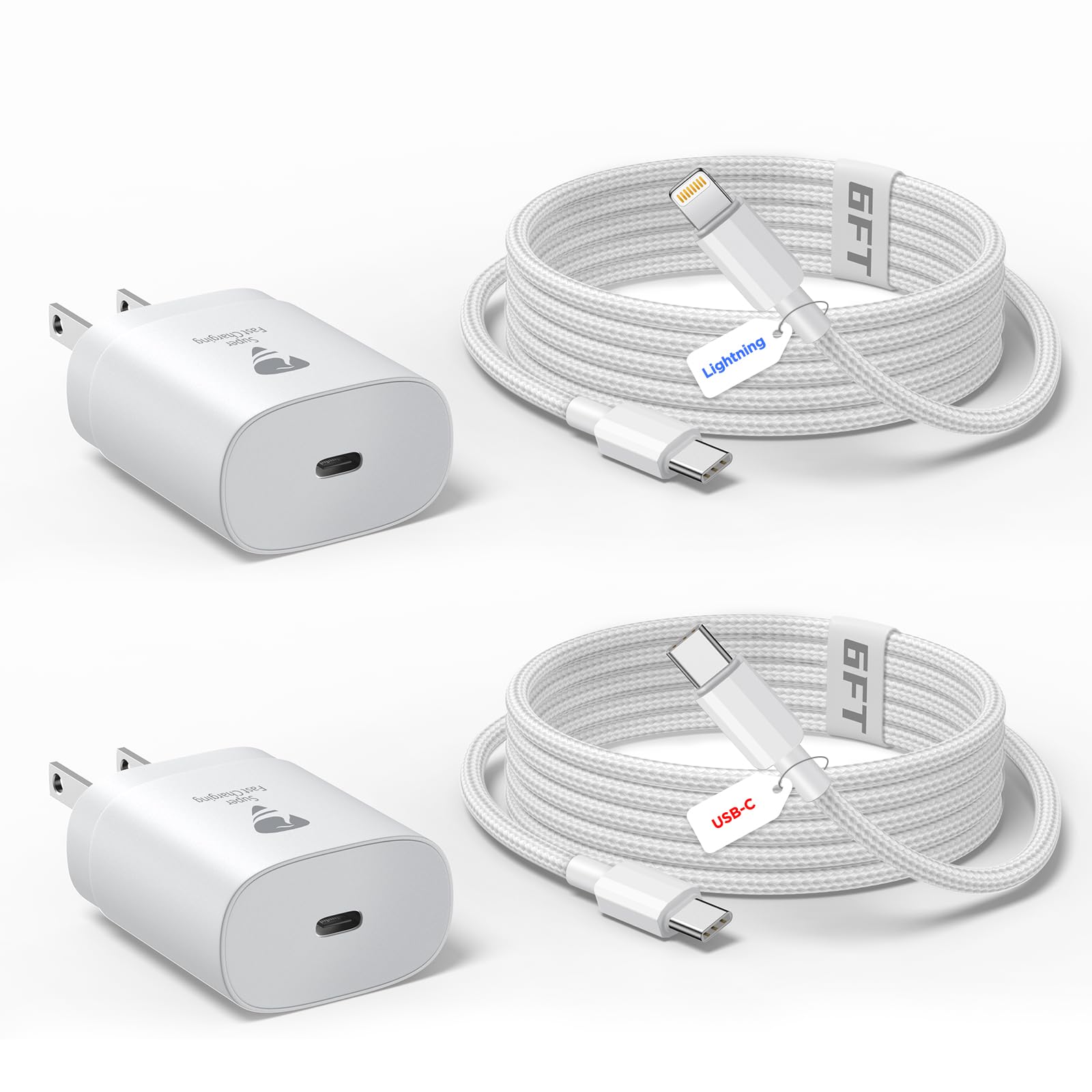Photo 1 of ***SIMILAR ITEM***
USB C Charger Block, PD 3.0 Fast Charging Wall Charger USBC Power Adapter Type C Brick Cube with 6FT USB C Cable Lighting Cable for iPhone 17/15/14/13/12/11/Pro/Pro Max/Mini/Xs Max/XR/X [2 Pack]