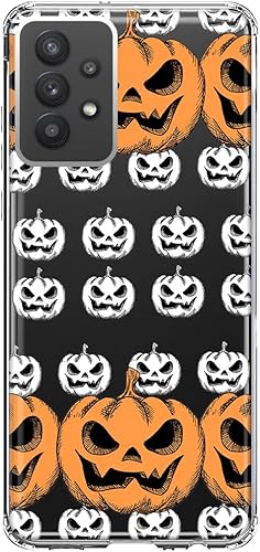 Mundaze - Case for Samsung Galaxy A32 Slim Hybrid Shockproof Hard Shell Soft TPU Heavy Duty Protective Phone Cover - Halloween Spooky Horror Scary