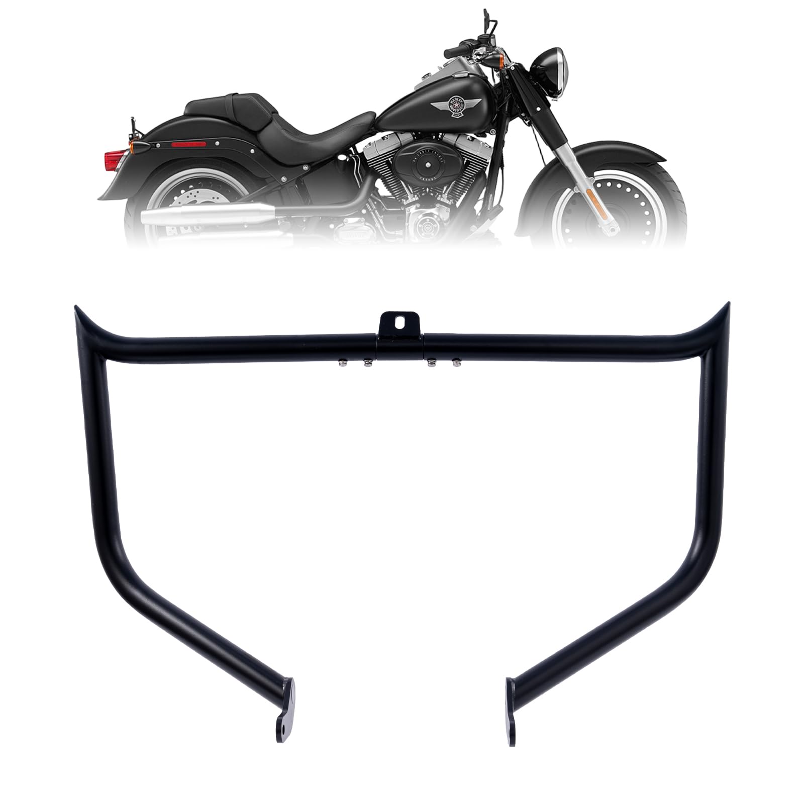 Kinglemc Crash Bar Engine Guard for Harley Softail(Black-D)