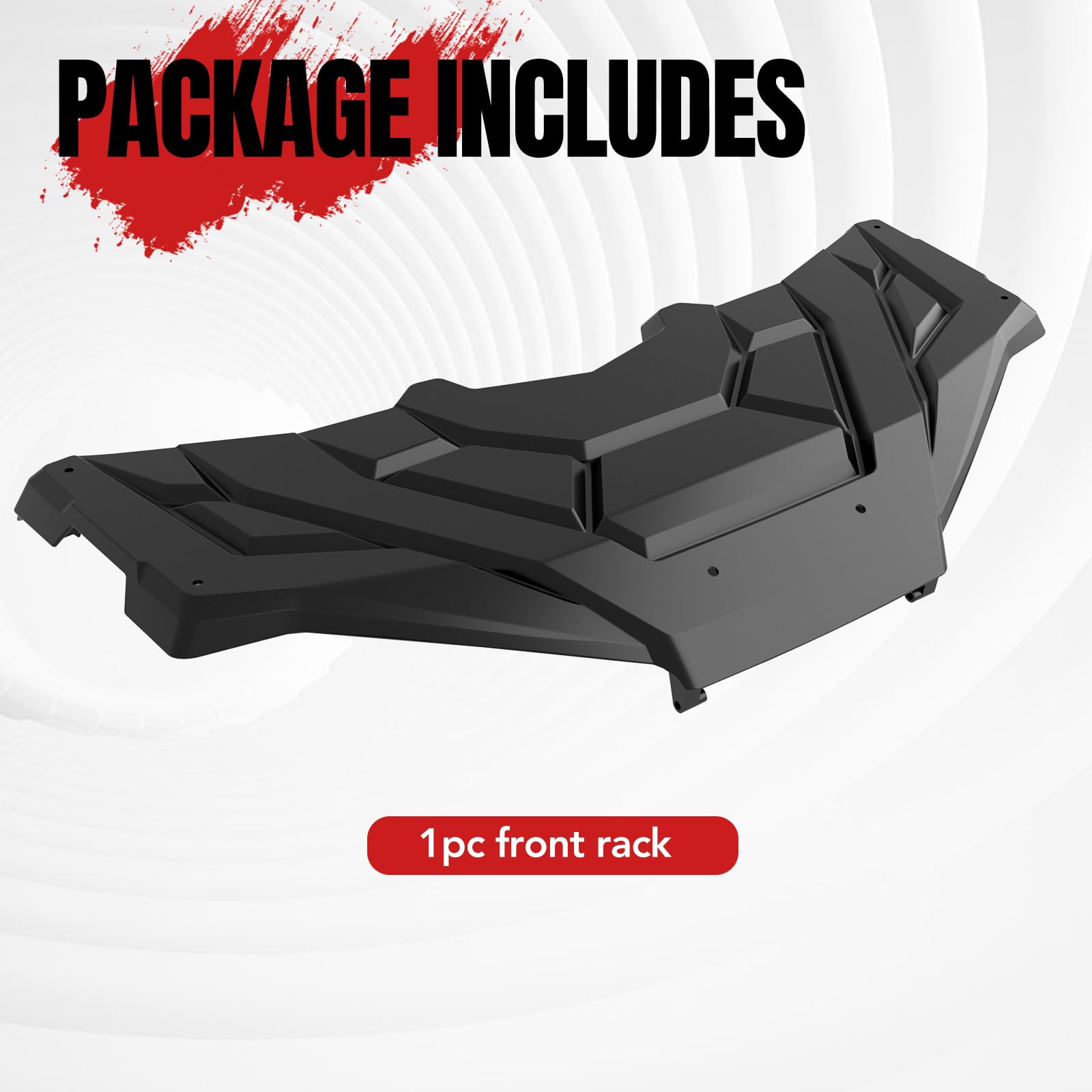 A & UTV PRO ATV Front Rack with Plugs Assembly for 2021 2022 2023 Polaris Sportsman 570 450 H.O, Front Storage Box Hinge Cover Lid Accessories, Replace OEM # 2638727-070, Black, 1PC