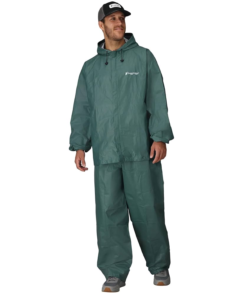 K*w様 18-19 GREEN CLOTHIG BIBPANTS L TURQ Frogg Toggs Men's Ultra Lite Rain Suit, Green, Large