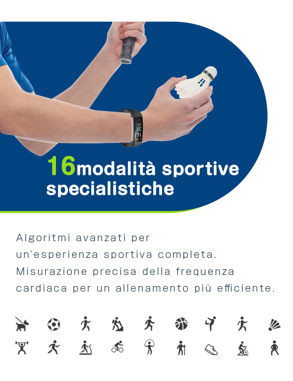 SLuB Smartwatch Modalità Multi-Sport Monitoraggio Attività Registrazione Sonno Notifiche Allarme Sedentarietà Full Touchscreen IP68 Impermeabile Con Per iPhone/Android(Viola).