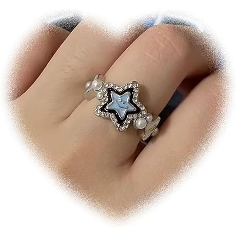 W WEILIRIAN Boho Crystal Star Ring for Teen Girls: Radiating Joy and Wonder