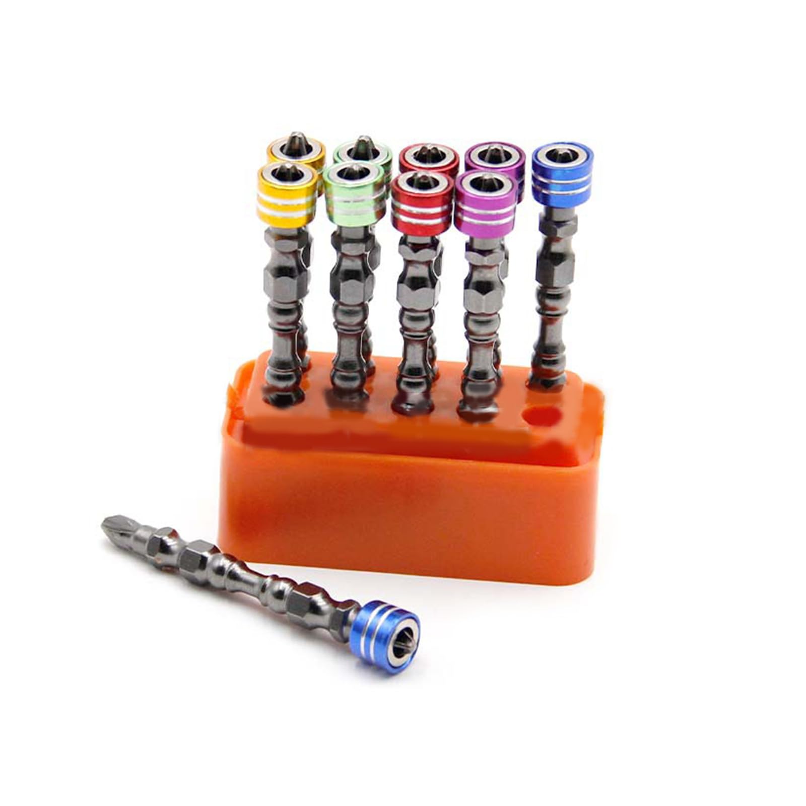 Loytv Multicolor 10Pcs Strong Cross Double Head Screwdriver Bits 65 / 100Mm Electric Screw Driver Drill Bit Screwdriver Bit Set For Maintenance