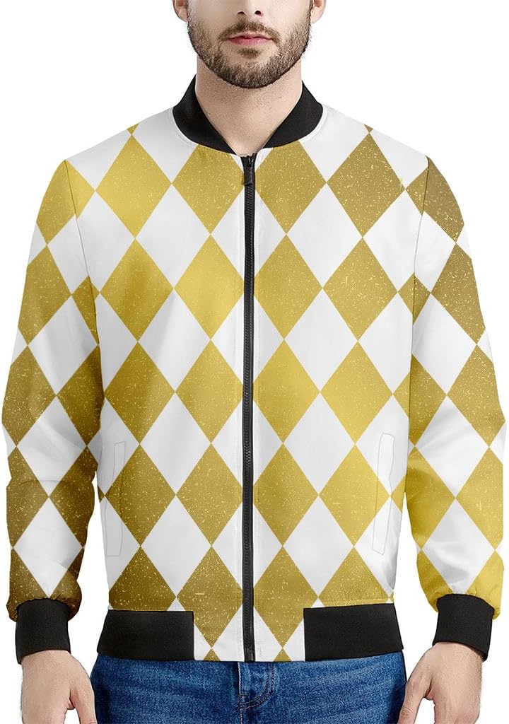 Turquoise Dragon Scales Pattern Print Men's Bomber Jacket