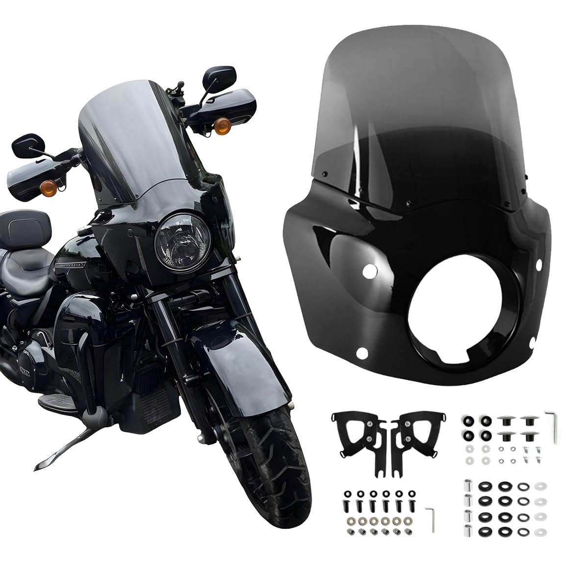 Harley Sport Glide Windshield Dark Smoke Windshield Windscreen For