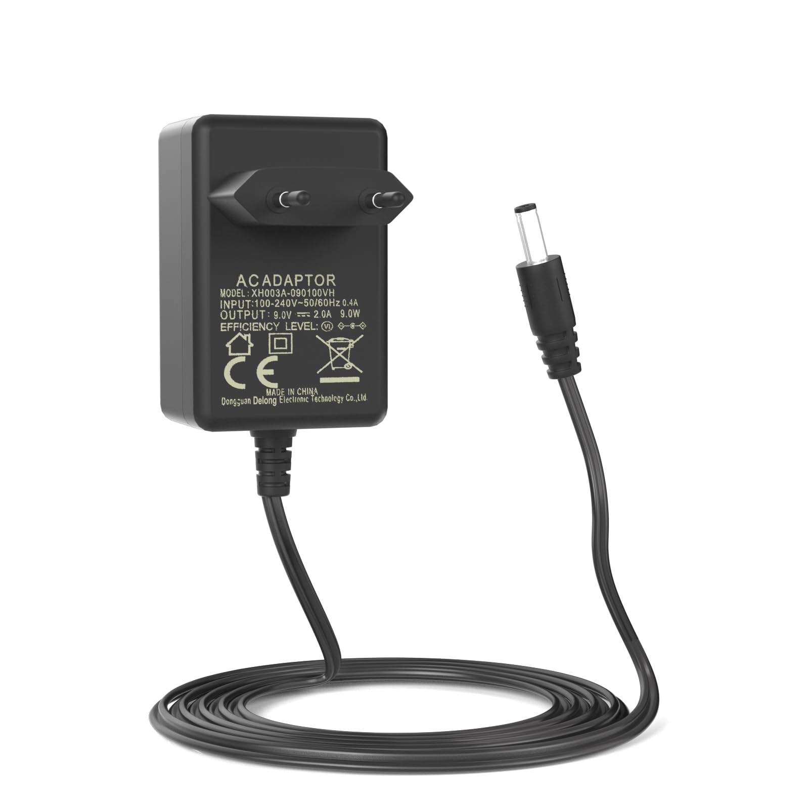 Adaptateur AC 9V 2A, Cordon De 6ft, 5.5mm X 2.1mm & 2.5mm Barrel Jack, 100V-240V Input, 9V 2A Output Compatible Avec Arduino UNO Mega, Routers, LED Strip Lights, Speakers & More