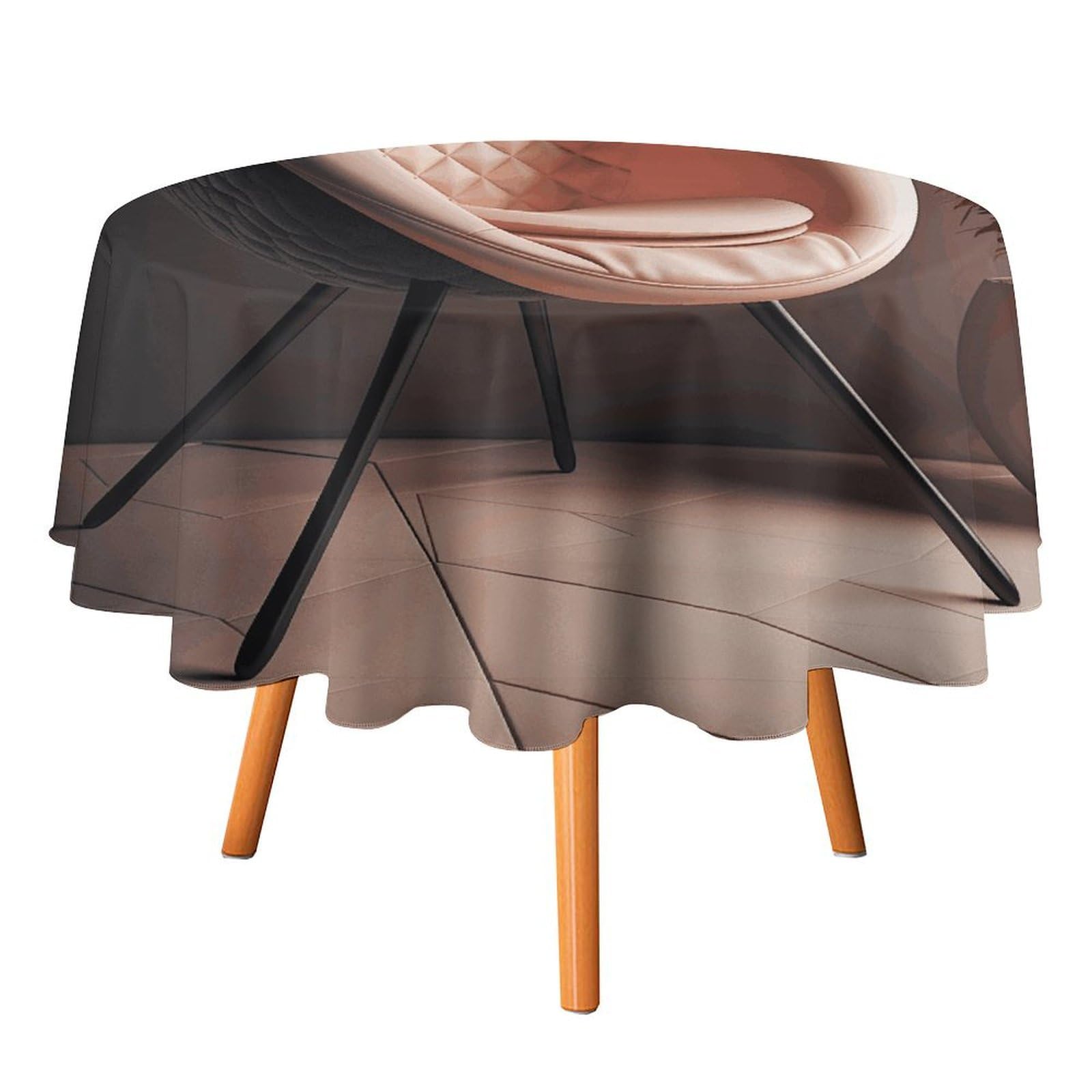 Nappe ronde moderne résistante aux taches avec des finitions soignées pour salle à manger
