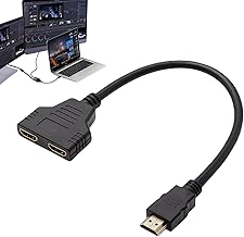 keyxer Répartiteur HD-I 1x2 - Double Sortie HD-I, Répartiteur 1 Entrée 2 Sorties Simultanées pour Étendre Écran sur 2 Moniteurs/TV - Compatible PC/PS5/Projecteur 4K - pour Home Cinéma/Bureau/Jeux