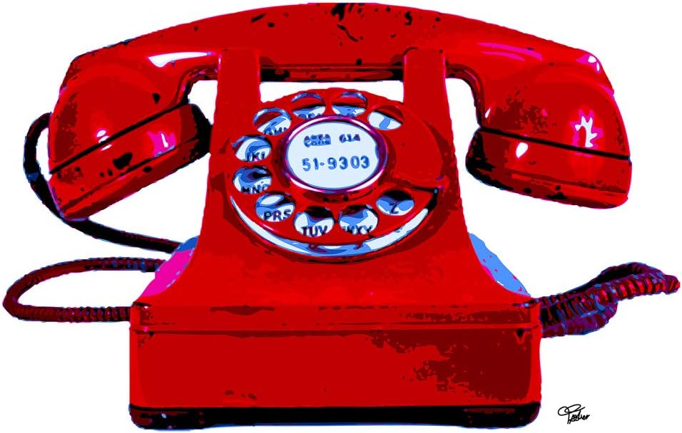 International Graphics - Finished Picture - Morgan, Paslier - ''Red Phone''- 30 x 30 cm - Direct printing on acrylic glass