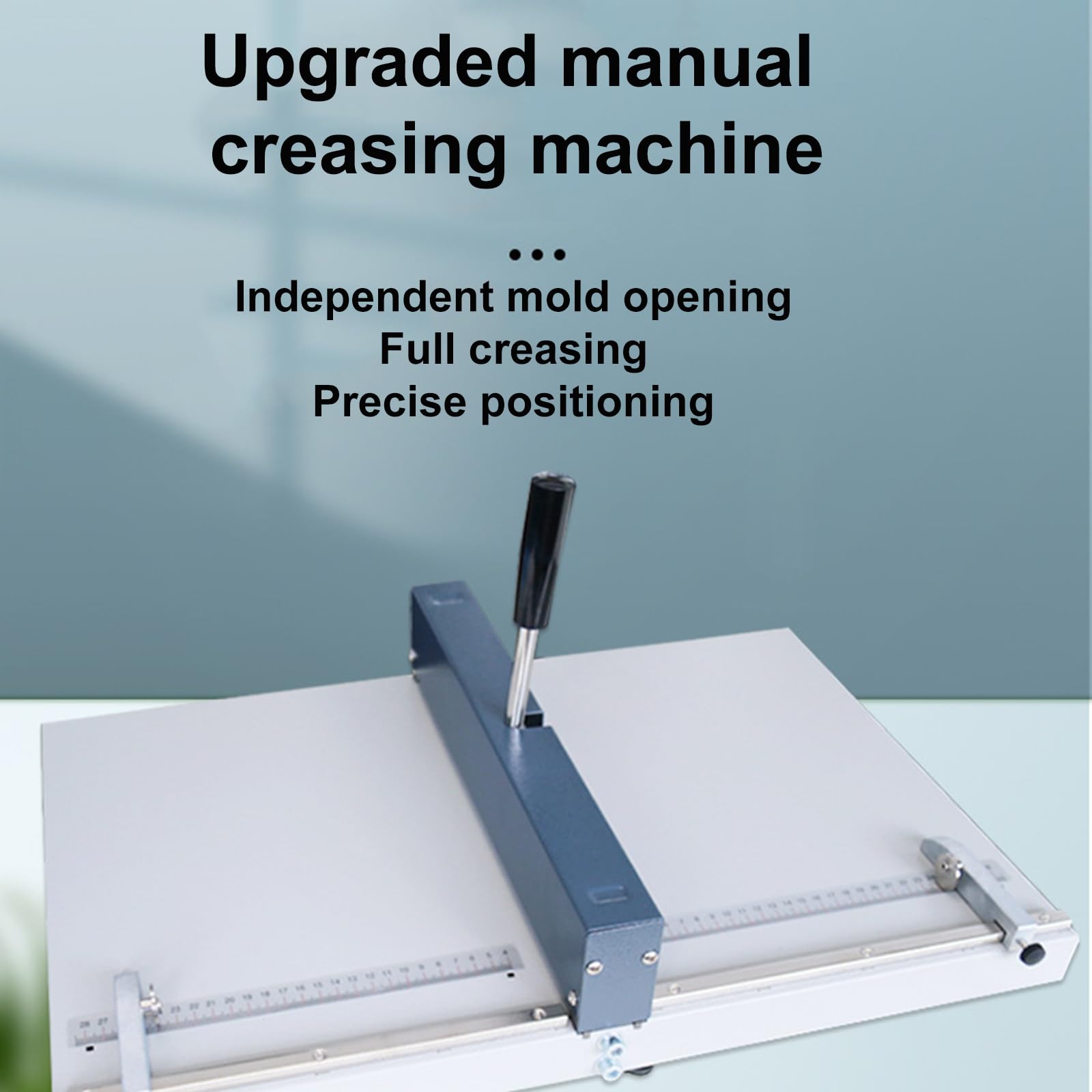 Macchina piegatrice Manuale per impieghi gravosi, Macchina piegatrice per copertine Lucide con Larghezza di Stampa di 350 mm, in Grado di Piegare Carta di Spessore compreso tra 30 e 450 g