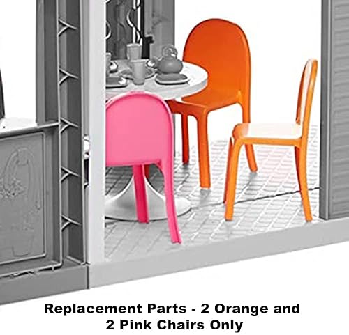 Miniatura 4 de Piezas de repuesto para la serie Barbie Dollhouse ~ Barbie Dreamhouse FHY73 - Piezas de repuesto ~ 2 sillas rosas y 2 naranjas