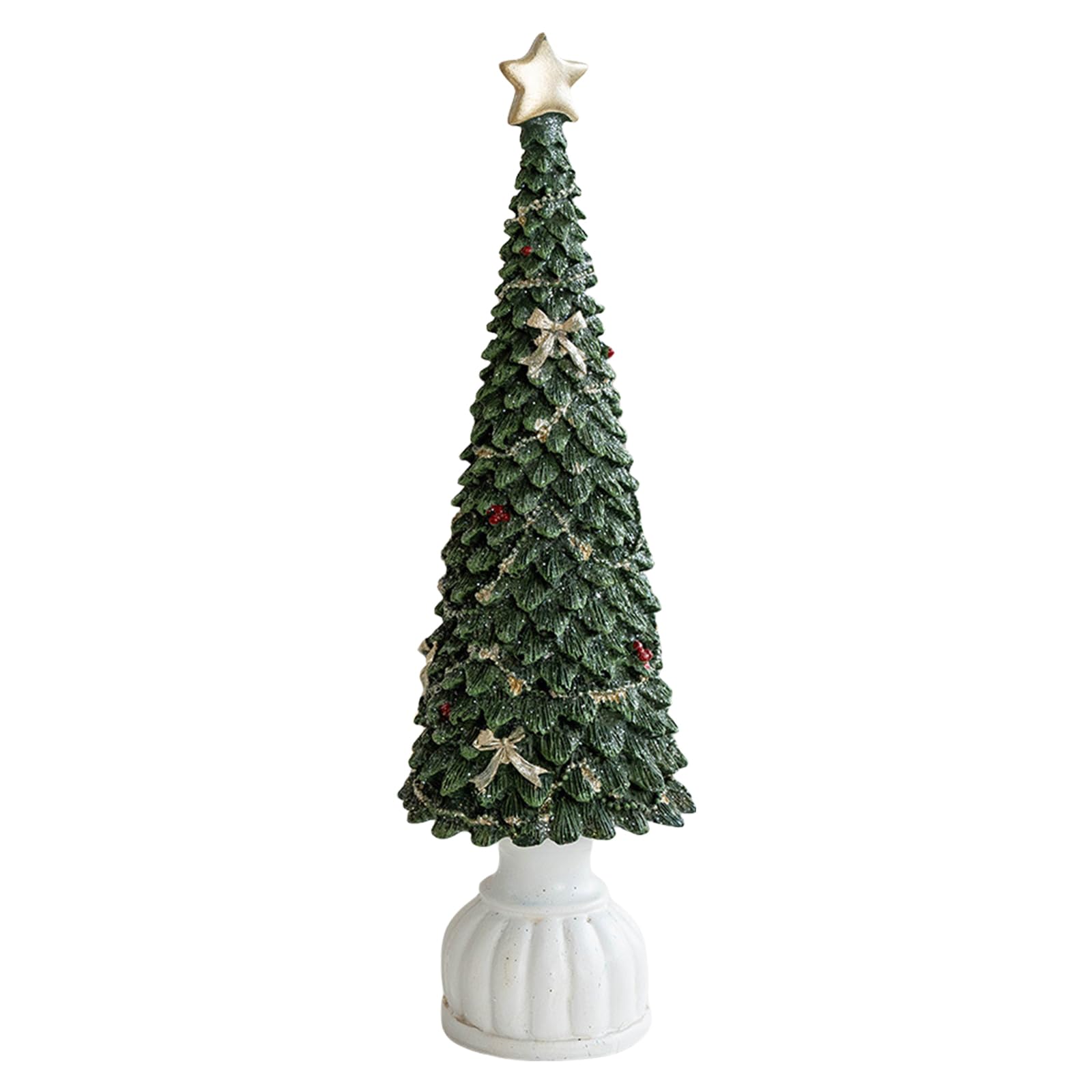 TFAOYS Christmas Resin Figurine Hand Painted Holiday Tabletop Decoration for Home Use Seasonal Desk Embellishment Holiday Tabletop Decoration