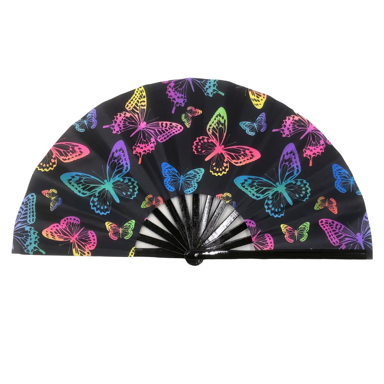 Rave Fan, Chinese Fan for Hand, Hand Fan Chinese, Japanese Fan for Hand, 10 Inch Portable Fan with Plastic Frame and Oxford Fabric, Single Piece Design for Personal Use-image-16