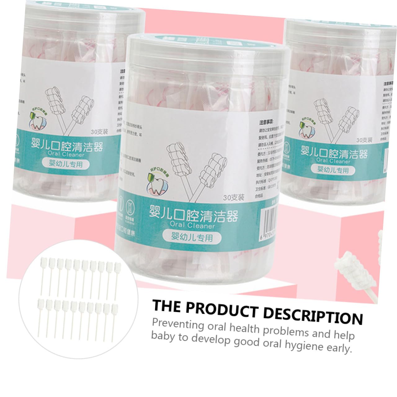 FRCOLOR 90 spazzole per la pulizia della lingua, in spugna per la orale, spazzolini usa e getta, spazzolini per la pulizia del bambino, accessori per la dei bambini,