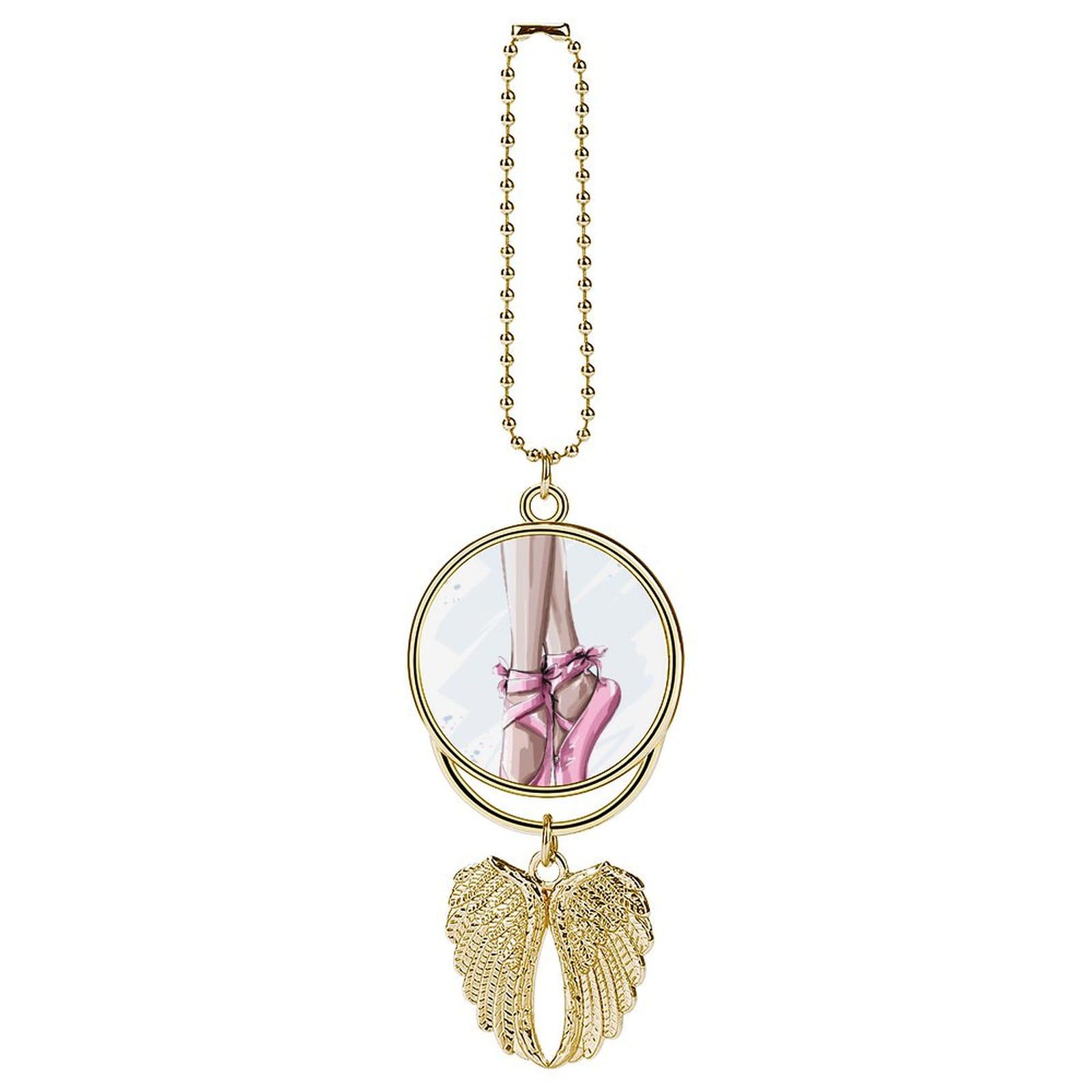 Car Pendant Pink Ballet Shoes Car Accessories Hanging Ornament Car Pendants For Rear View Mirror Car