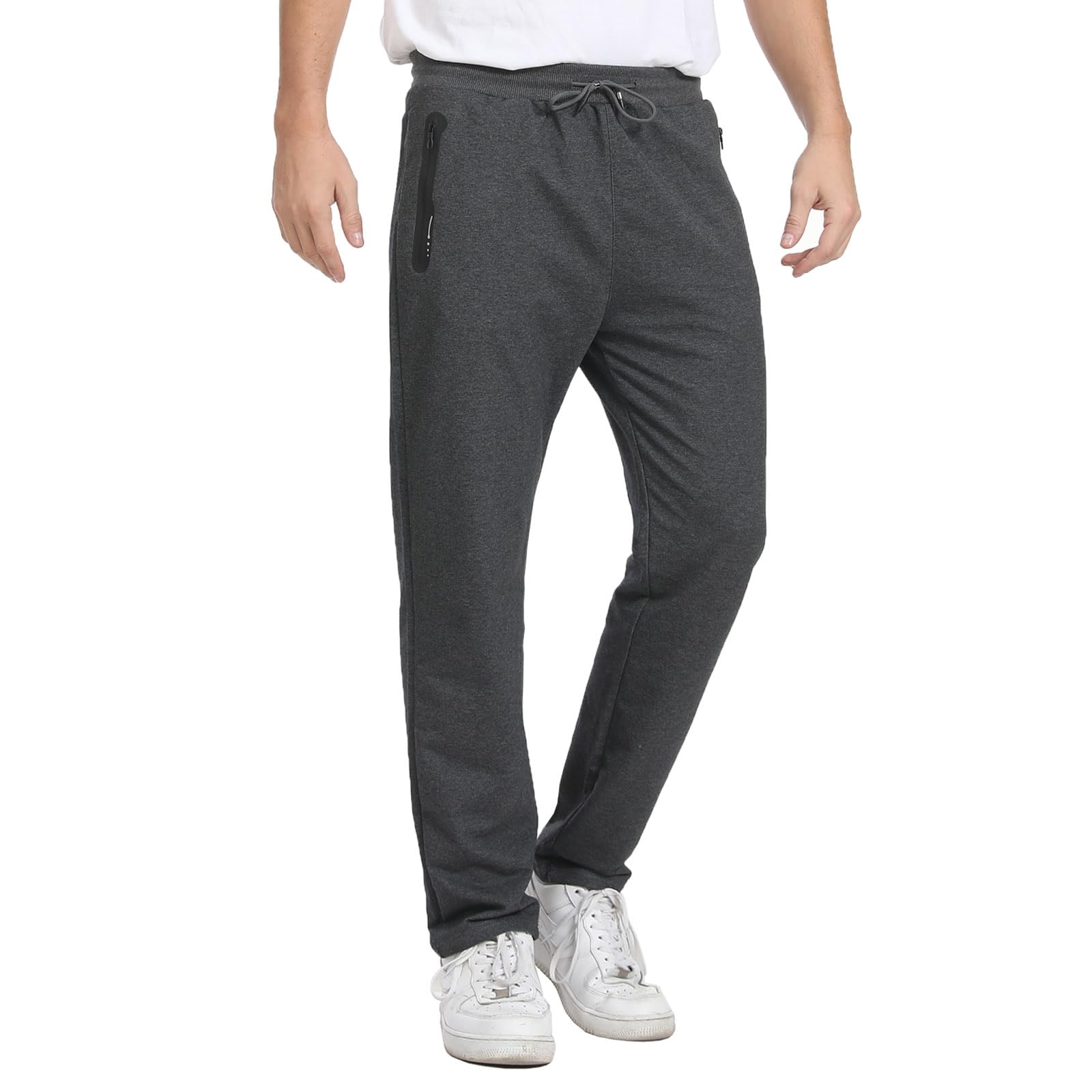 JustSun Pantaloni Tuta Uomo Sportivi Cotone Casual con Tasche Zip