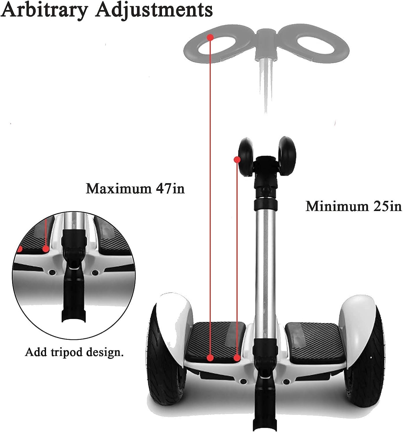 FEC tech Scooter Adjustable Handlebar Extension Knee Bar Balance