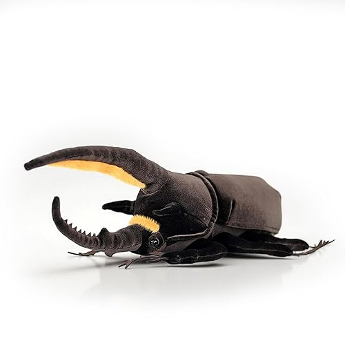 PuffPurrs Lifelike Dynastes neptunus Plush Toy, Realistic Beetles Teddy Stuffed Animal, Cute Dynastinae insect Unique Pillow Toy Gift, 25 CM/9.8 Inch