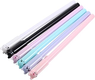 OSALADI 6 Peças Canetas De Escrita Kawaii Canetas De Tinta Canetas De Gato Papelaria Caneta De Gel Fofa Canetas De Gato Para Escrever Caneta De Tinta De Gato Caneta De Tinta Fofa Caneta