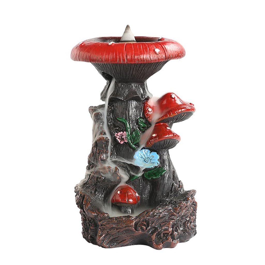 Incense Holder Base Crafts Resin Backflow Incense Aromatherapy Furnace Creative Nordic Mushroom Home Decoration