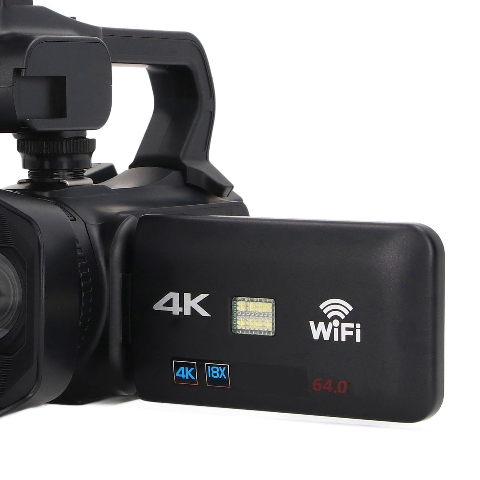 VBESTLIFE Videocamera 4K Ultra HD Videocamera, Zoom Digitale 18X 3.0in IPS Touch Screen WiFi 2.4G Videoregistratore Vlogging, con Microfono, Stabilizzatore Portatile e Telecomando