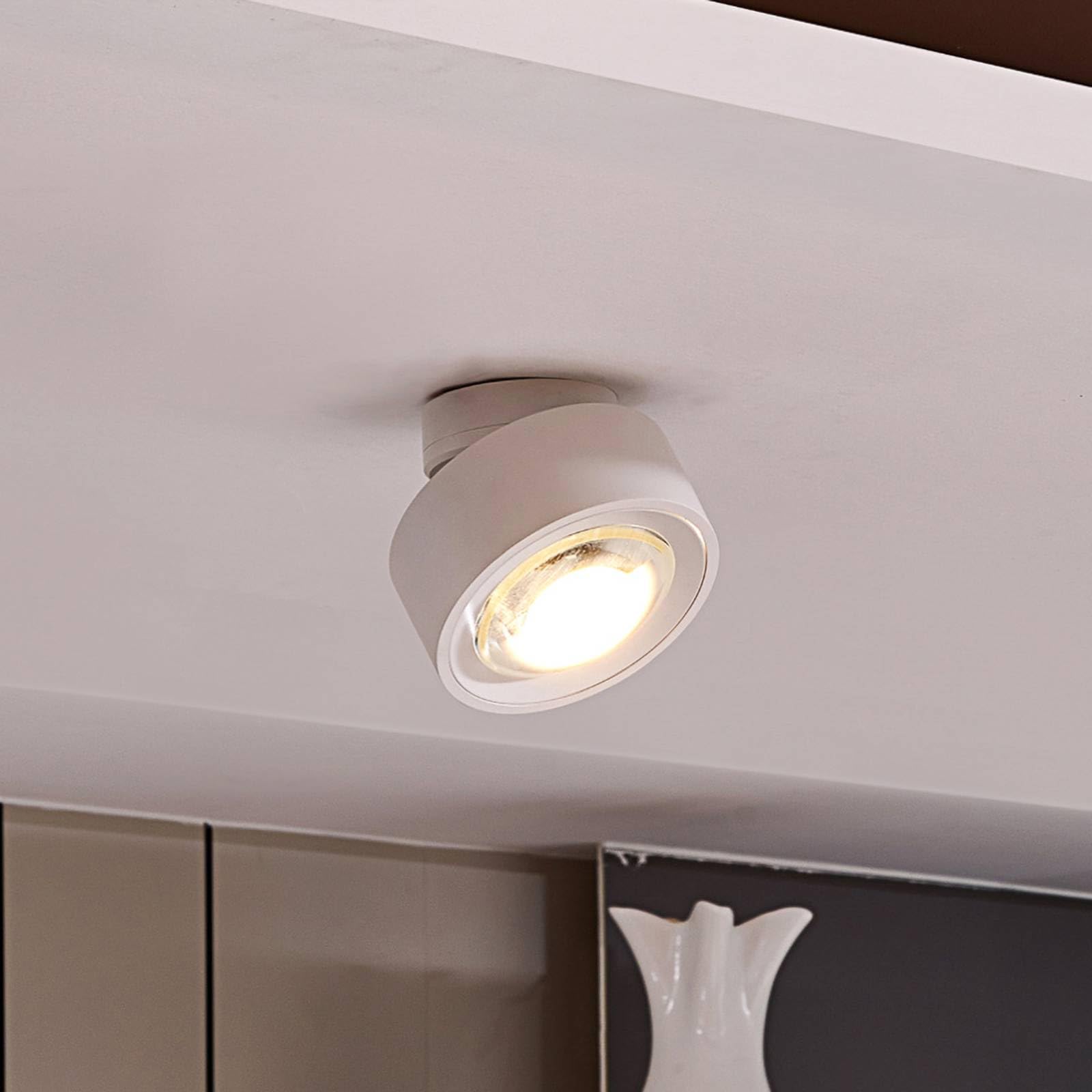 Arcchio LED Deckenleuchte Rotari (Modern) in Weiß aus Aluminium (1 flammig,) - Lampe Deckenlampe Wohnzimmerleuchte