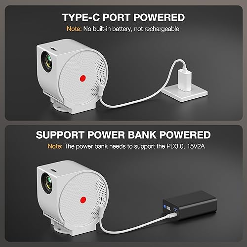 Miniatura 6 de Aplicaciones integradas Proyector con WiFi y Bluetooth, proyector inteligente Android 4K compatible con proyector de video portátil ajustable de