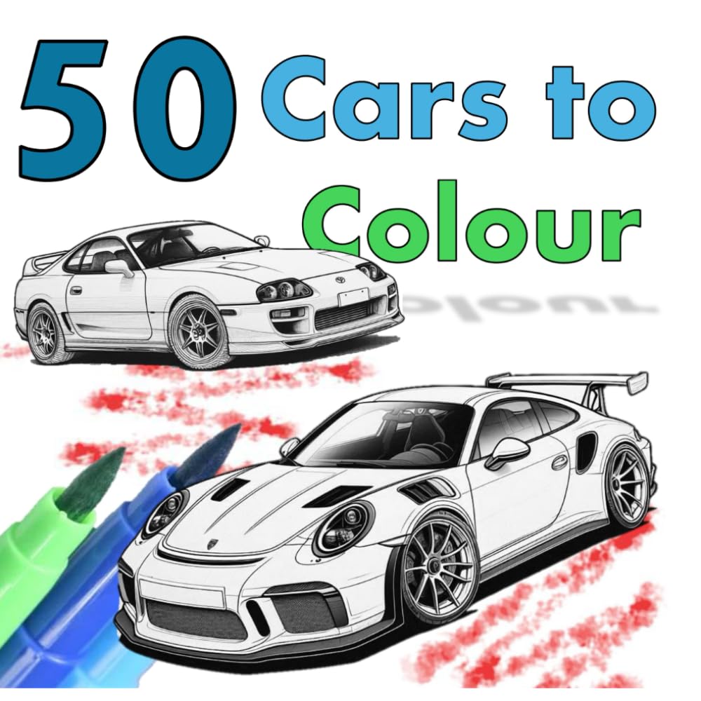 50 Cars to Colour: a colouring book of cars