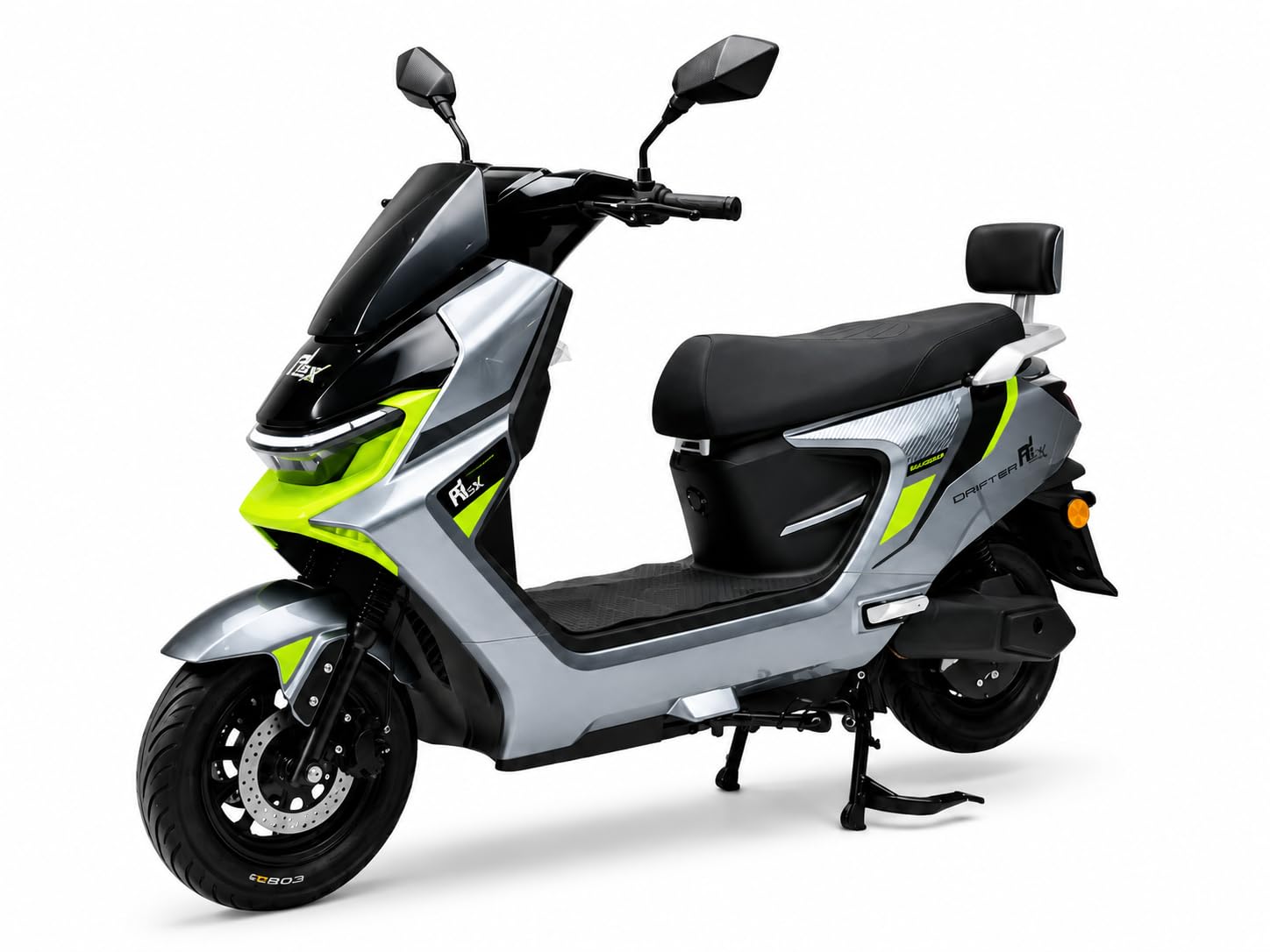 EOX® DRIFTER Electric Scooter for Adults | 48V Removable Lithium Battery | 50-70 km Long-Range Ride | Lightweight Non-RTO E-Scooter | 180kg Weight Capacity (TIATANIUM SILVER)-image-13