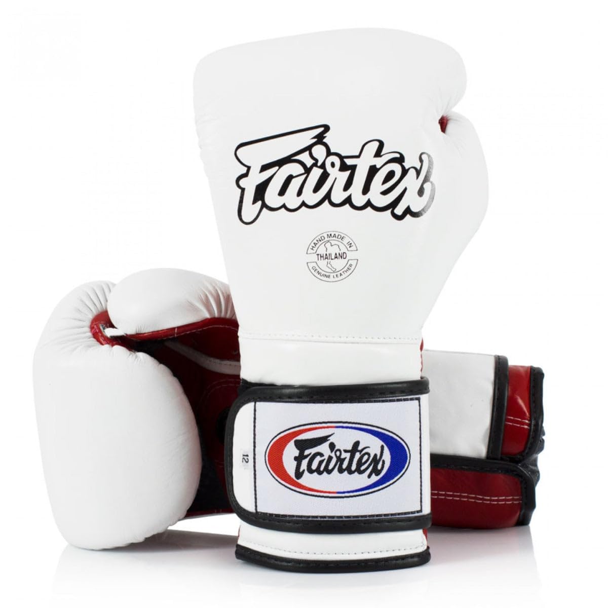 Fairtex Pro Training Boxhandschuhe Leder Mexiko Stil Weiß/Rot 16 oz.