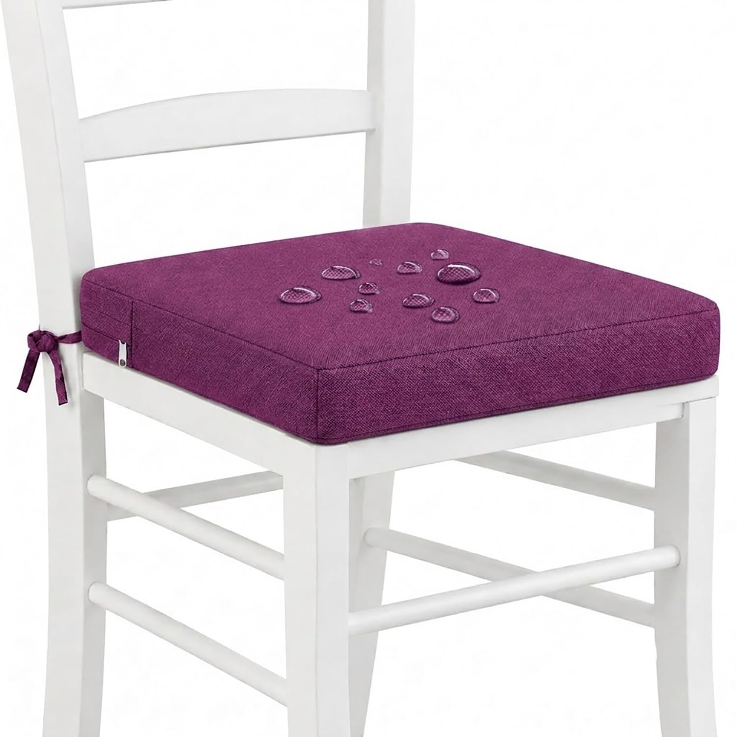 Generico Cuscini Sedie Giardino su Misura Cuscini da Esterno Impermeabili Antiscivolo Cuscino Seduta per Sedie da Giardino, Gommapiuma Alta Densita 50D Sfoderabili(Purple,55x55x8cm)