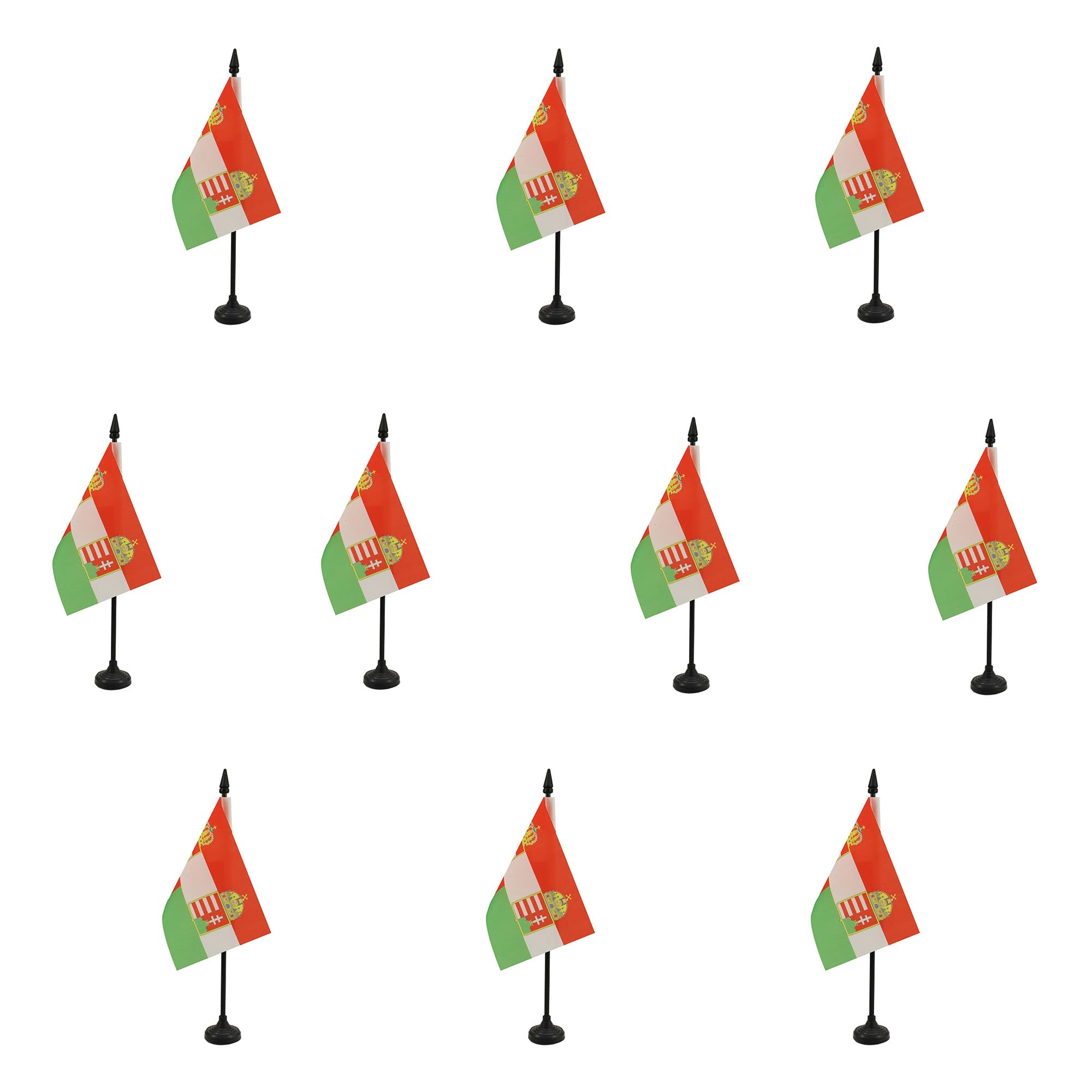 Drapeau Empire Austro-Hongrois de bureau AZ FLAG avec hampe et socle noir - Qualité Polyester