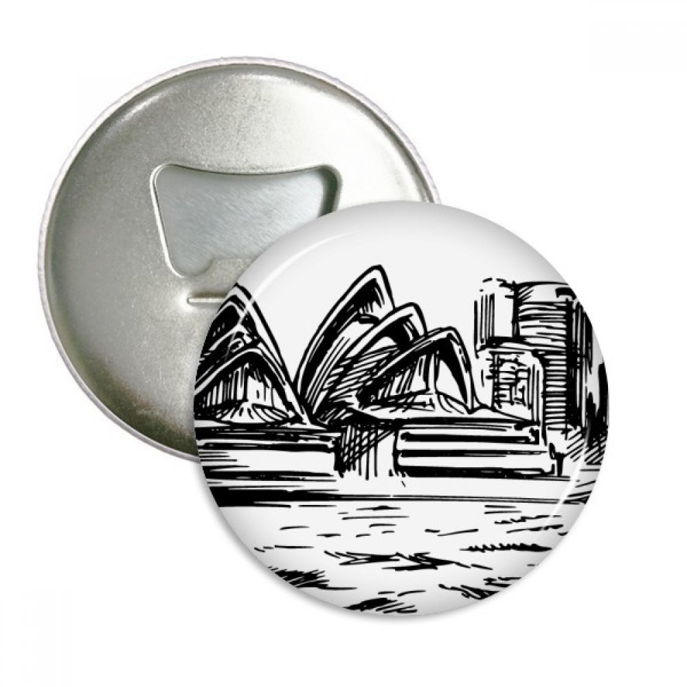Badge bouton Opéra de Sydney décapsuleur aimanté Australie 3pcs