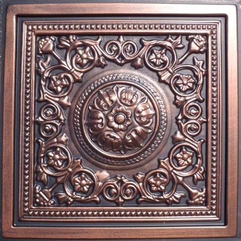 Majesty Antique Copper Black (24x24 PVC) Ceiling Tile Cover