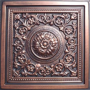 Majesty Antique Copper Black 24x24 PVC Ceiling Tile
