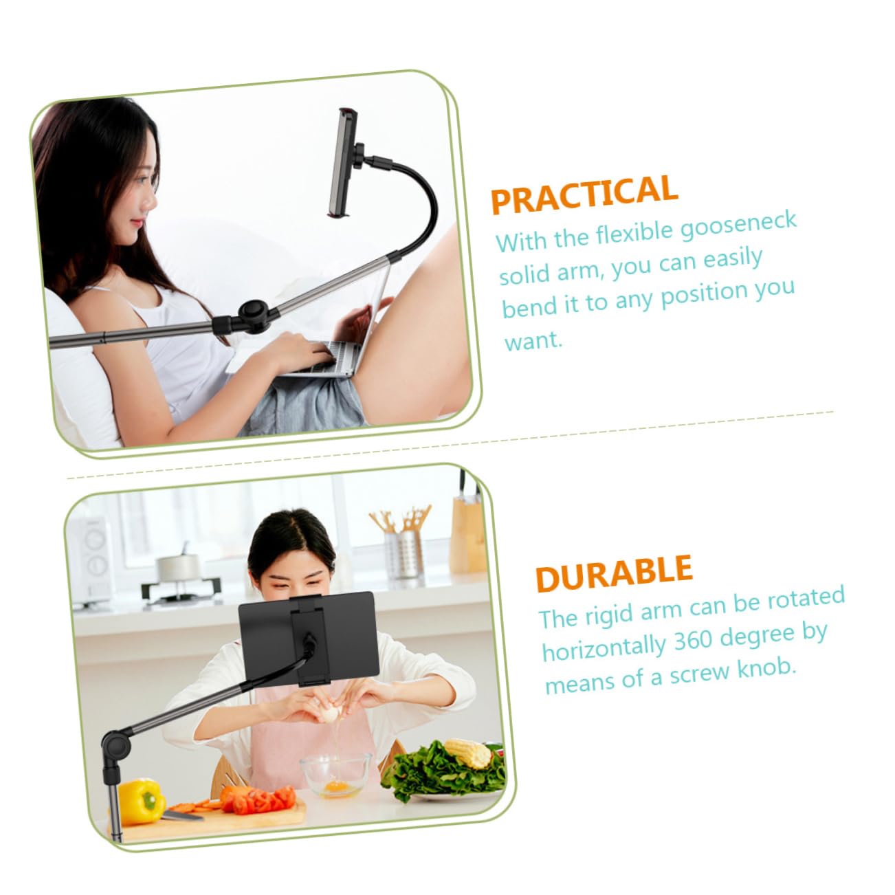Soporte para Teléfono Móvil Brazo Flexible Montaje Superior para Grabaciones De Video y Streaming Compatible Smartphones y Tablets