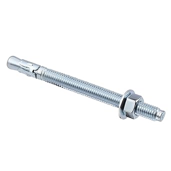 Anrik 1/2 inch x 5-1/2 inch - 40 Pieces Wedge Anchor Zinc Plated Heavy Duty Fastener for Concrete
