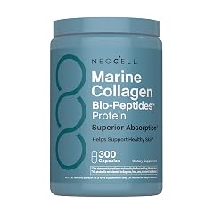 NeoCell Marine Collagen Peptides Capsules 300 Pills with Hyaluronic Acid Plus Vitamin C Superior Absorption Bio-Peptides for Women