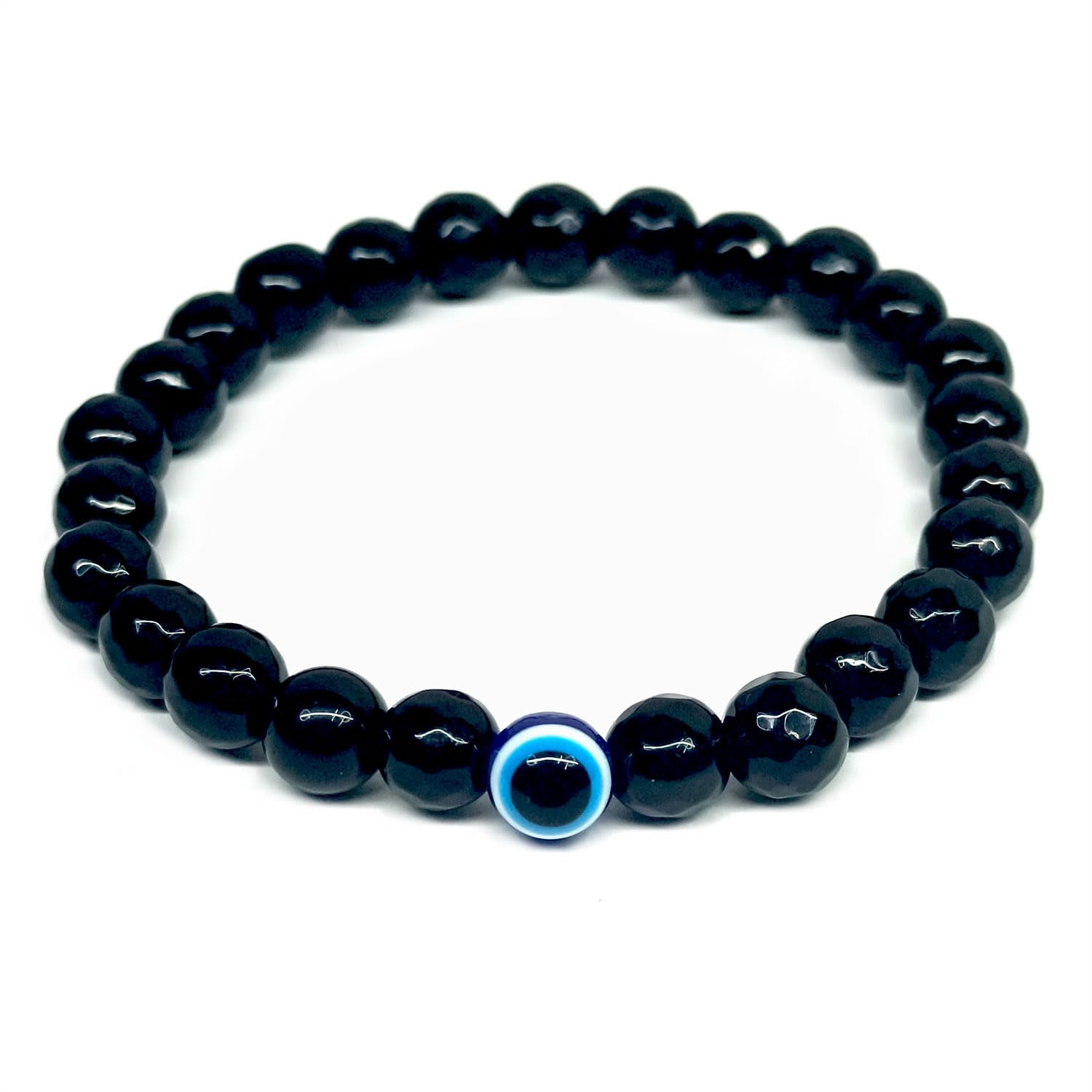 DAIVYA WELLNESS Jewellery Bracelet for Women and Men - Evil Eye Bracelets with Natural Gem Stone | Multi Color Evil Eye Beads Bracelets | Fashion Jewellery (Matt Onyx - Style-1) (B0CDRYWGLQ) Amazon Price History, Amazon Price Tracker