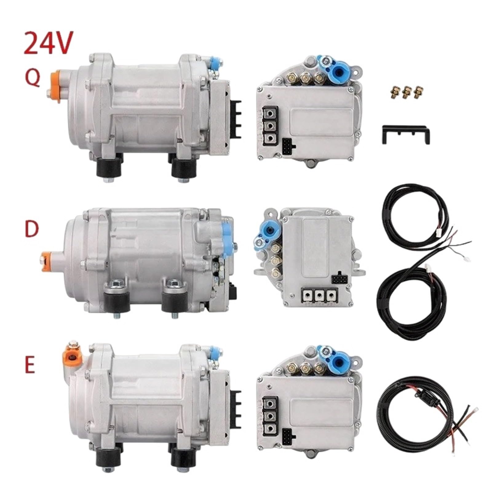 A/C 12V 24V 48V zestaw sprężarek elektrycznych kompatybilny z automatyczną klimatyzacją AC samochód ciężarowy autobus łódź ciągnik sklep klimatyzacja samochodowa(Q-48V)