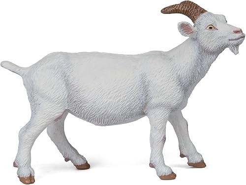 Papo -Pintado a mano - Figurine -Farmyard Friends -White Nanny Goat -51144 - Coleccionable - Para niños - Adecuado para niños y niñas - A partir de