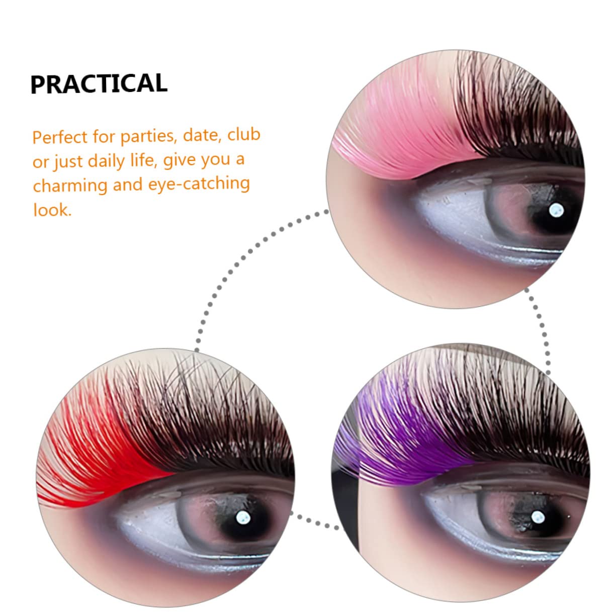 FRCOLOR 3 Set Di Ciglia Finte Soffici Per Donne Ciglia Finte Per Cosplay Trucco Design A Forma Di Occhio Di Gatto Per Festival Di Halloween 9 Paia*3