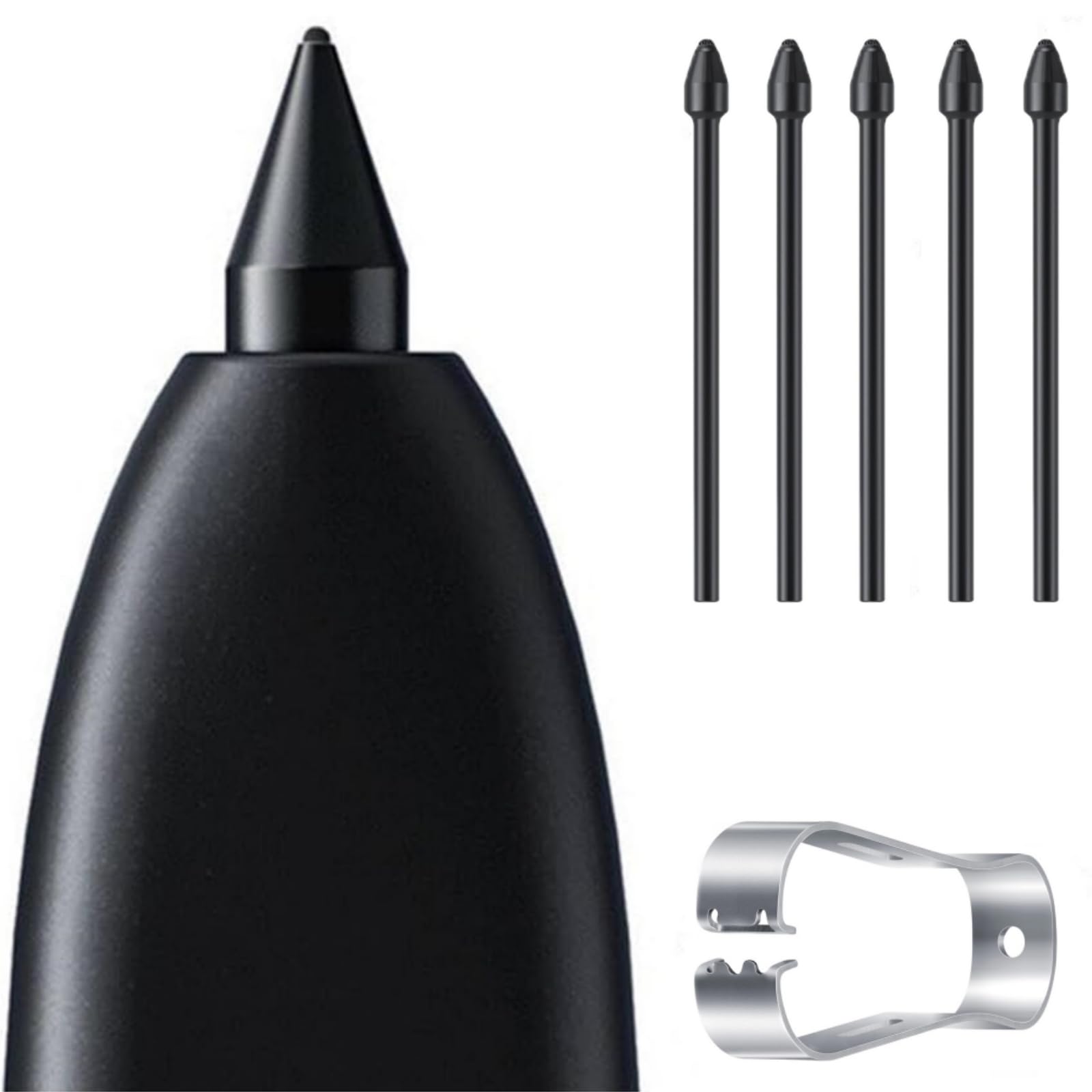 TYHJ 5 Pcs Soft Tips Compatible With Galaxy S24 Ultra S Pen Nibs Replacement [0.7Mm] [4096 Pressure Sensor] Galaxy S24U Pen Nibs (Black*5)-image-9