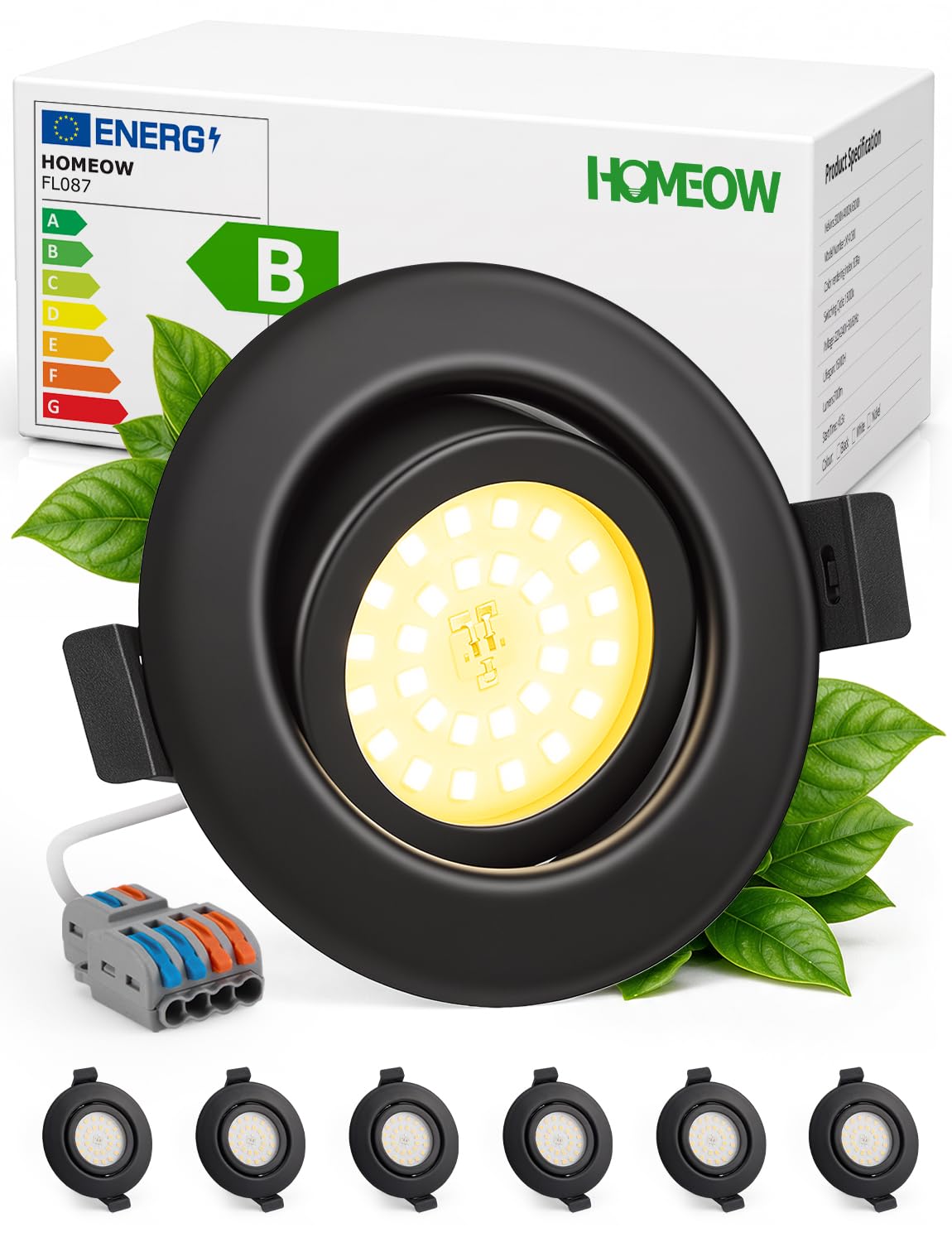 HOMEOW Classe B LED Einbaustrahler