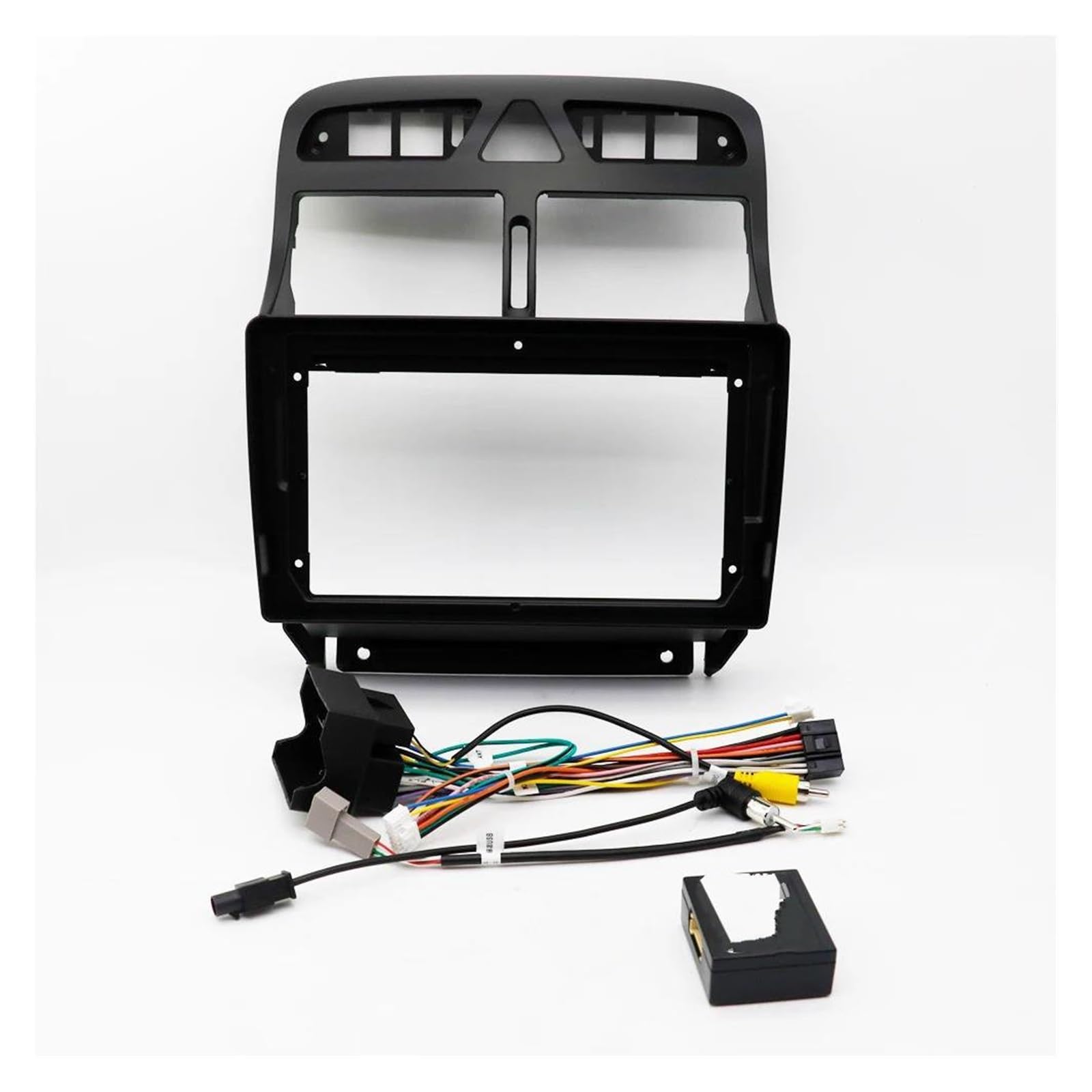Tableau bord automobile Pour Peugeot 307 9 Pouces Cadre Voiture Autoradio DVD MP5 Fascia Panneaux Avec Câble D'alimentation | Câble de cadre Canbus